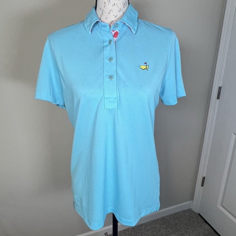 Masters Magnolia Lane Pima Cotton Blend Pique Knit Polo Medium Augusta National